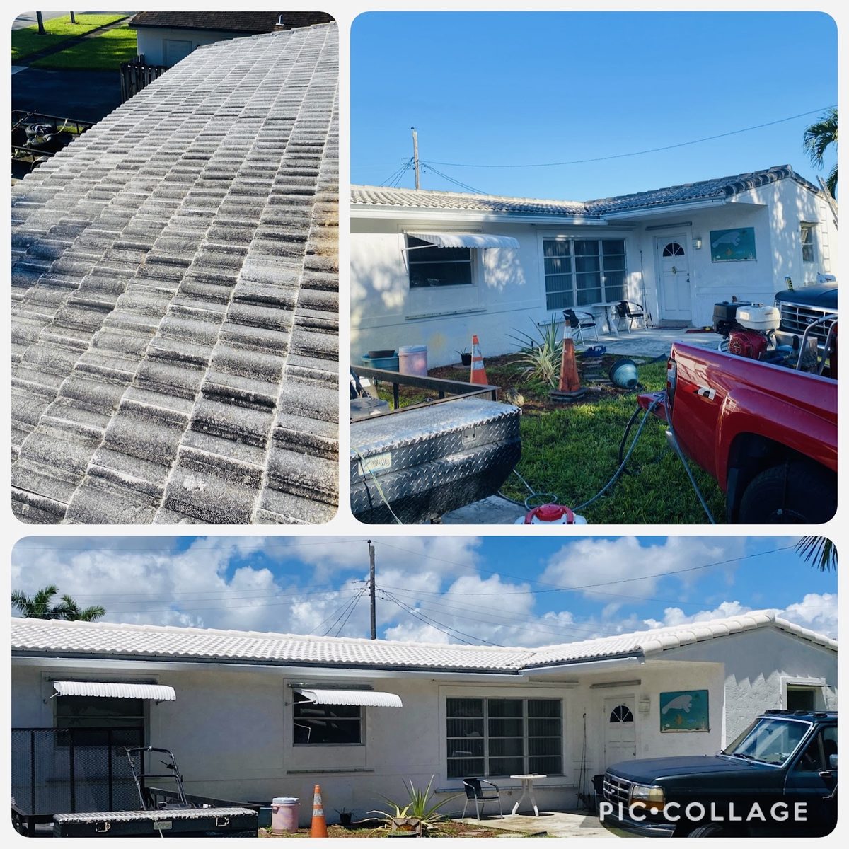 Tile roof and driveway finished out